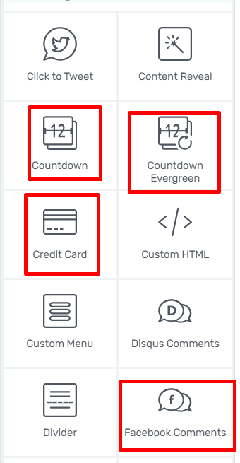Thrive Architect Conversion Focused Elements