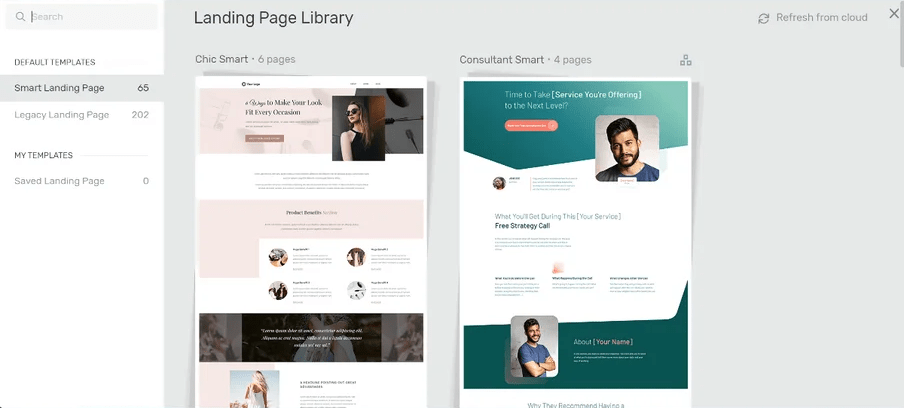 Thrive Architect Landing Page Library