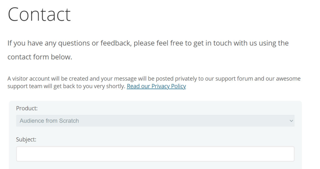 Thrive Contact Form